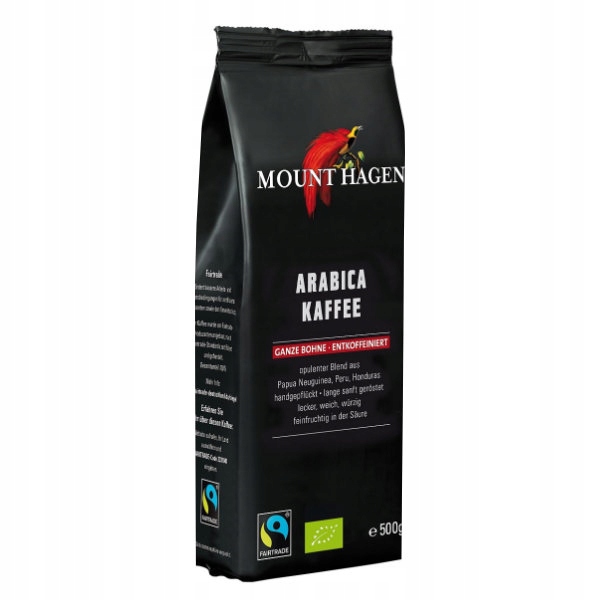 Levně Mount Hagen Káva bez kofeinu arabica 100% fair trade Bio 500 g