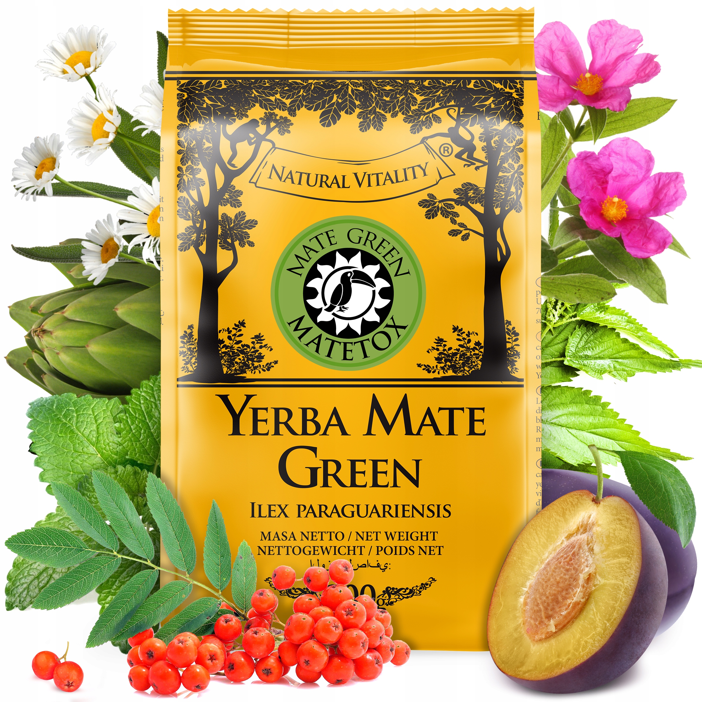 Mate Green Matetox Herbal yerba mate (csalán, citromfű) szár nélkül 200 g
