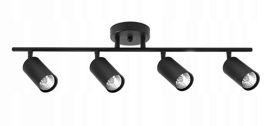 Listwa sufitowa z reflektorem 4xGU10 czarna 379 DC