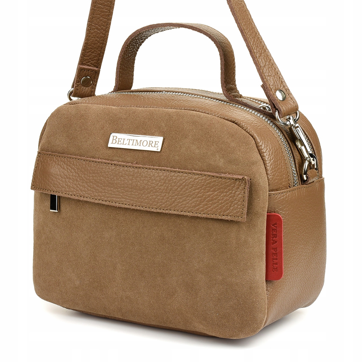 

Torebka damska skórzana kuferek 2komory Beltimore