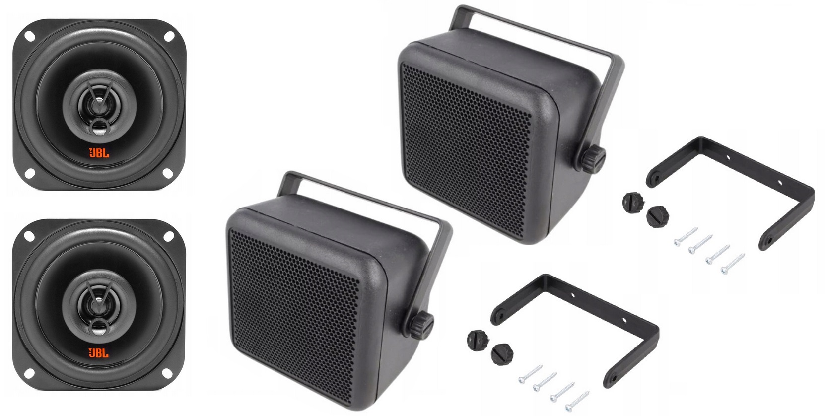 Głośniki samochodowe montażowe w obudowach 4Ohm Box 2szt Jbl Stage2 424