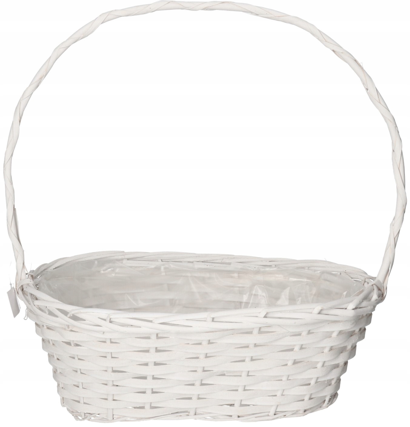 KOSZ WIKLINOWY DUŻY MOCNY BIAŁY KOSZE PREZENTOWE