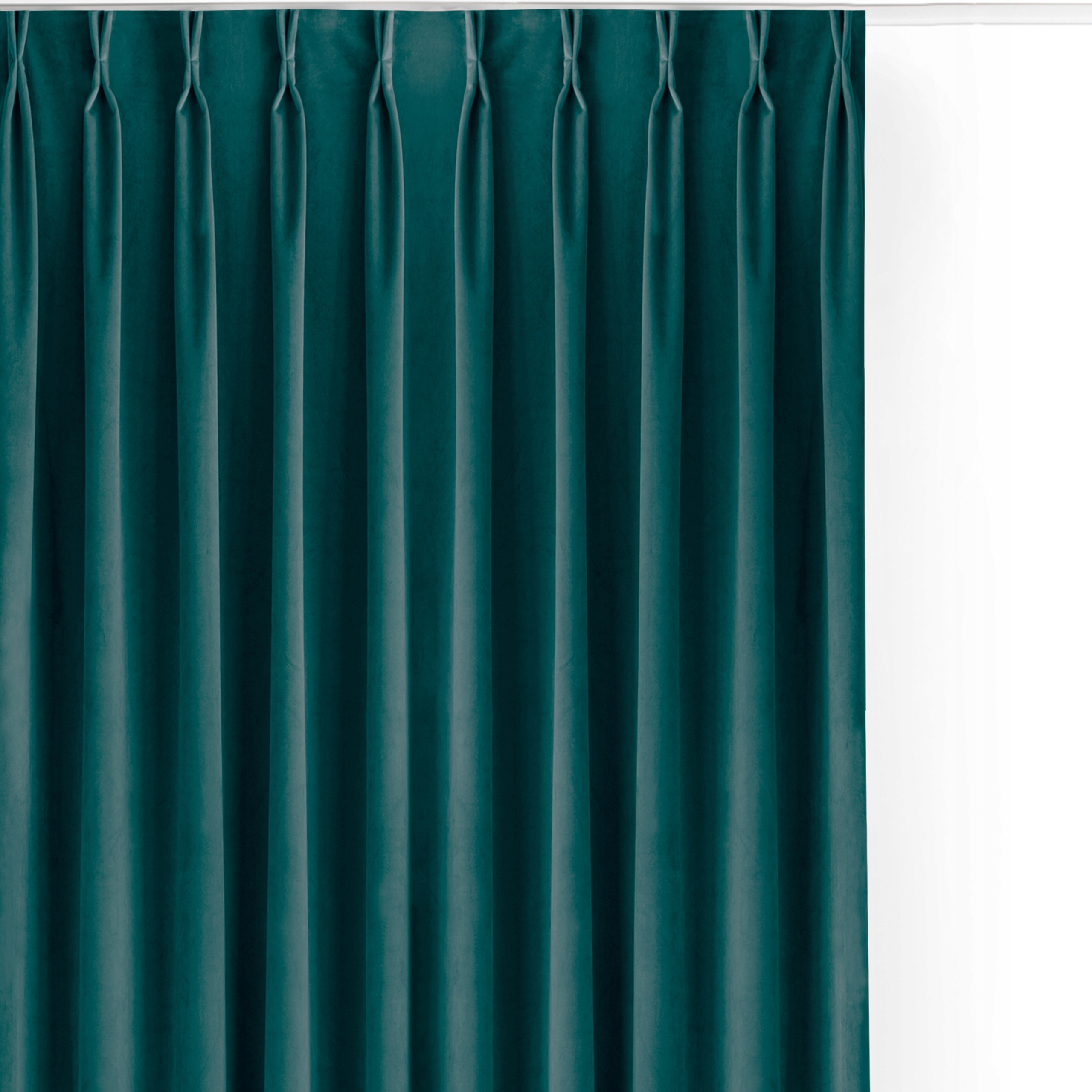 Filumi Záclony velvetové matné flexy jedáleň Tmavo Tyrkysová 265x250