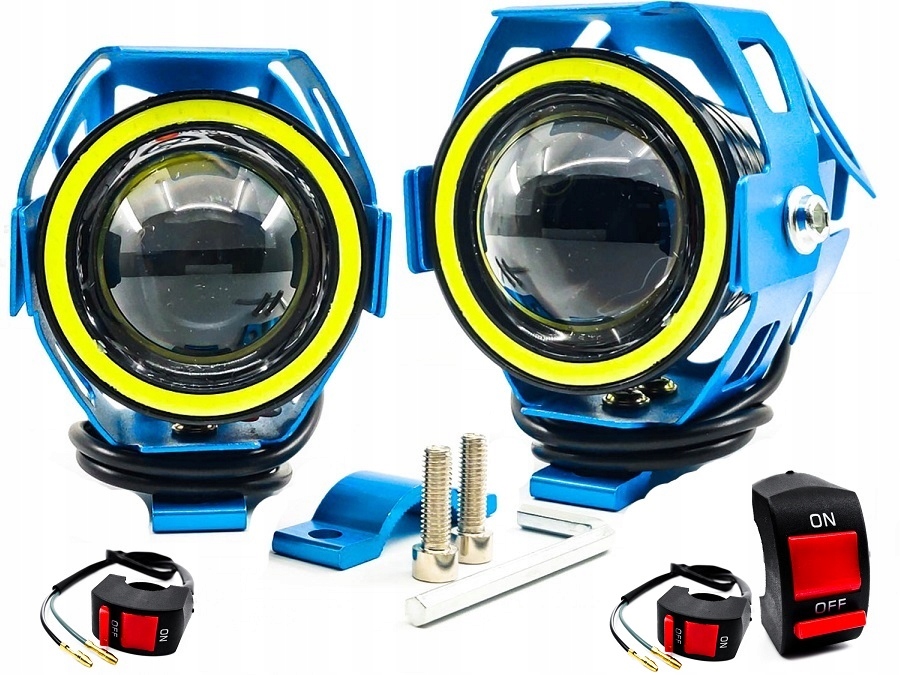 2X LED мотоцикл галогенные лампы фары quad