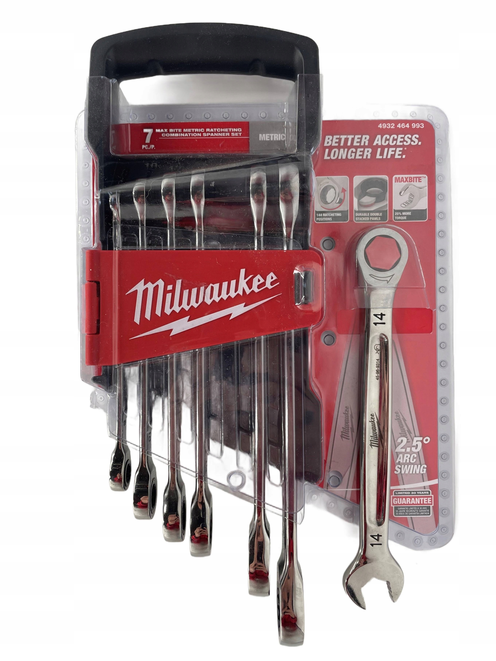 Očkoploché kľúče s hrkálkou, sada 7 ks Milwaukee 4932464993