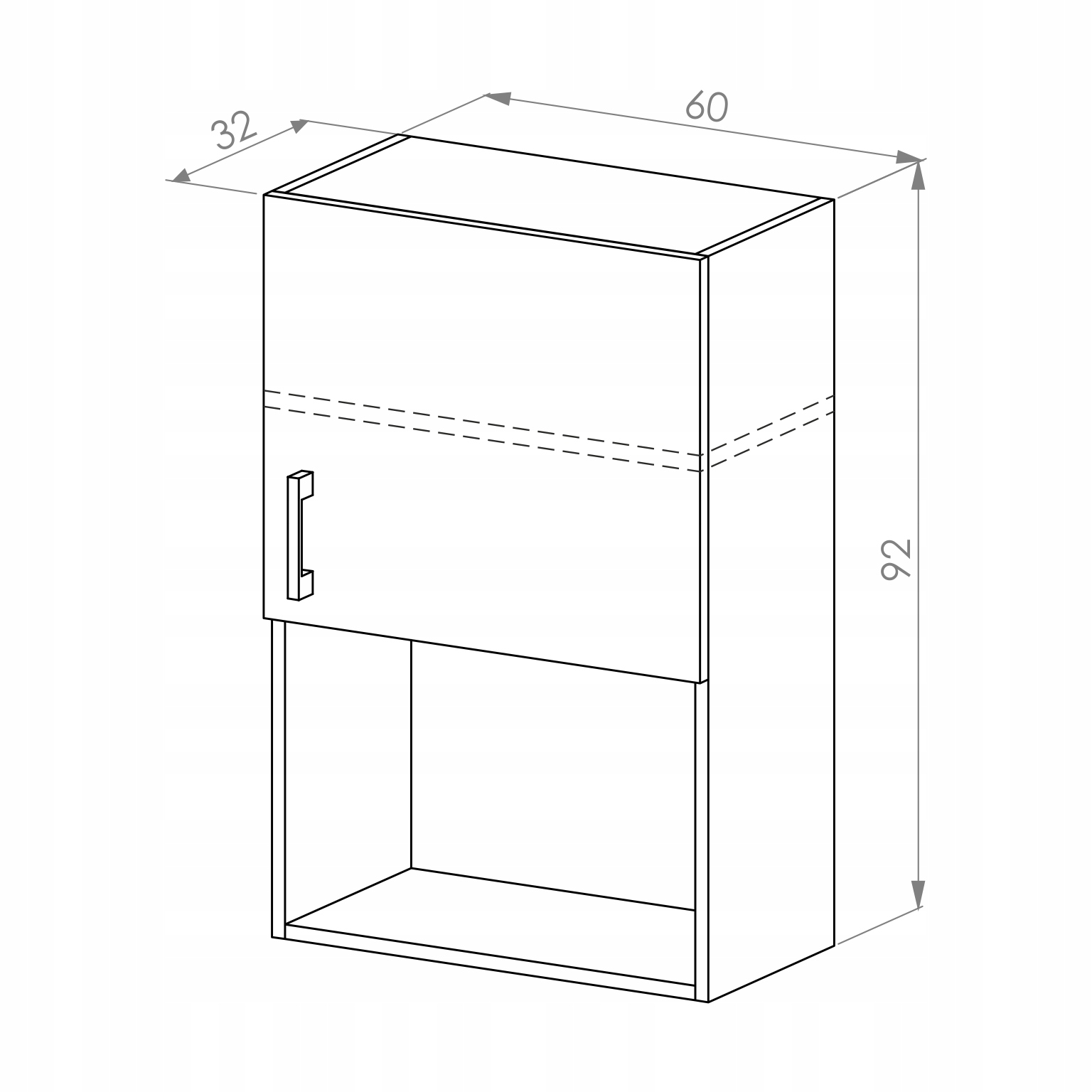SZAFKA KUCHENNA POD MIKROFALÓWKE 60cm HIKORA ALBA Marka Komfort