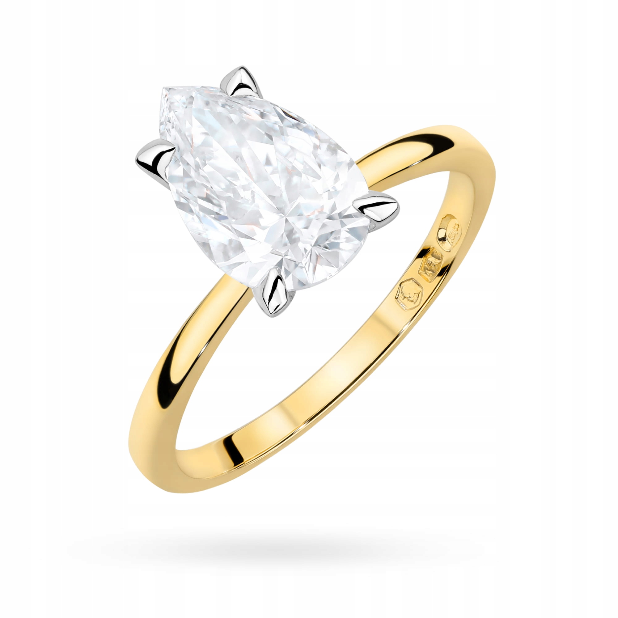Zlatý Prstýnek 585 S Diamantem 2.00 ct Gravírování Bonus r8