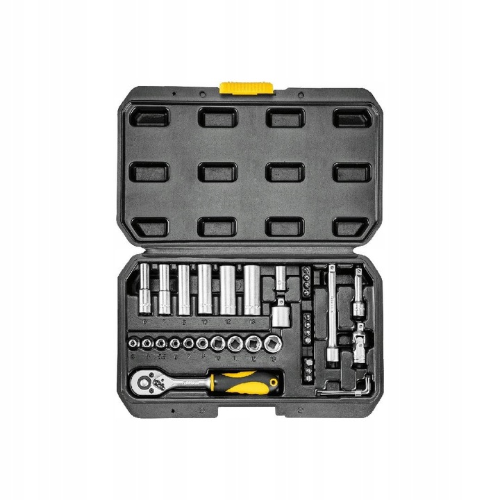 KLUCZE NASADOWE ZESTAW Z WALIZKĄ 1/4" 36 szt. TOPEX 38D669 Stan opakowania oryginalne