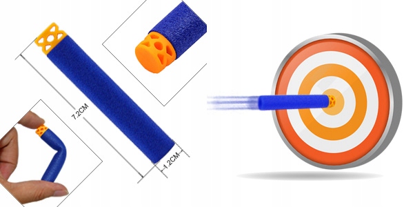 STRZAŁKI DO NERF 100 SZTUK WAFFLE LEPSZA JAKOŚĆ Rodzaj pistolety