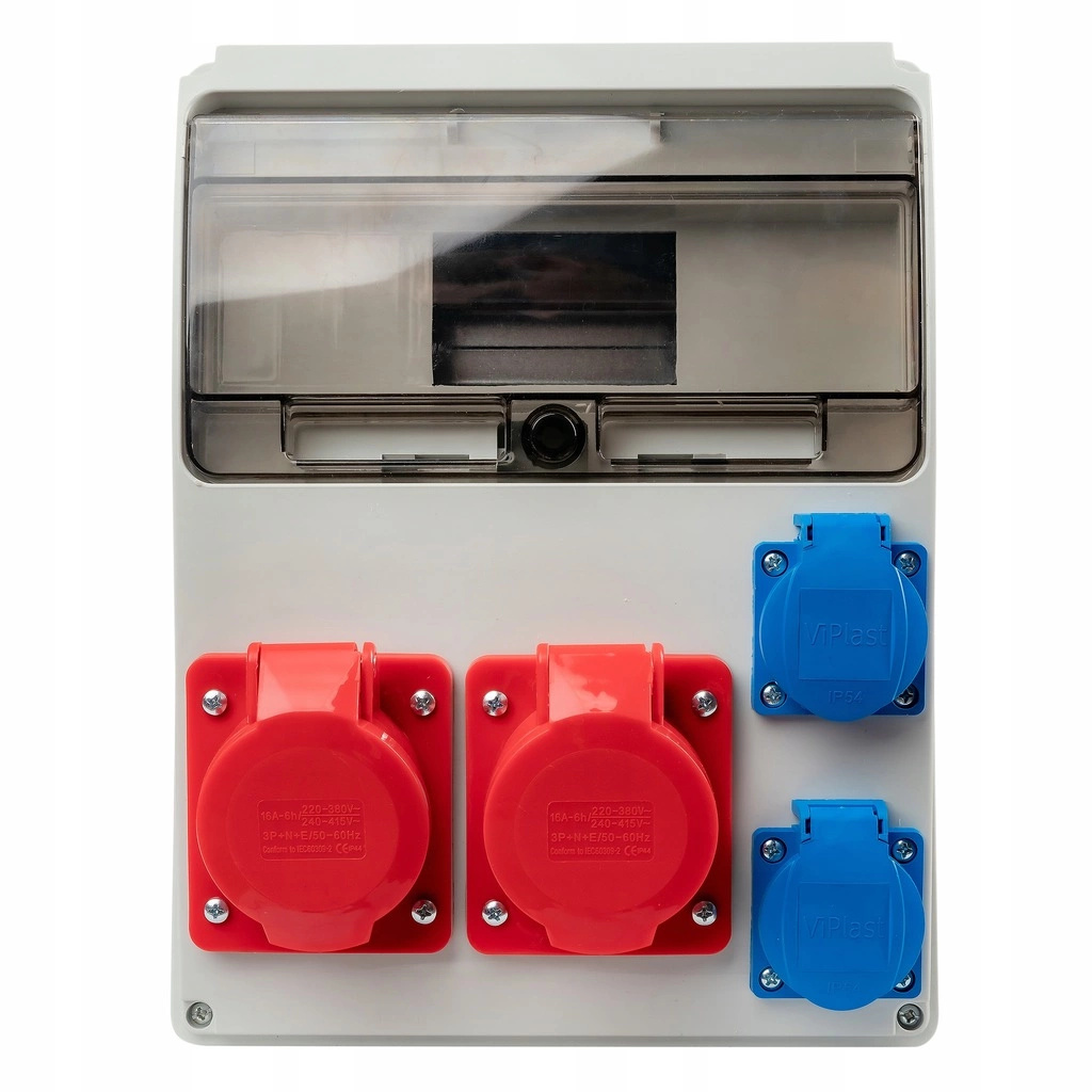 Viplast Rozvaděč na omítku 11-Modulární Se Zásuvkami 2x16/5 2x250V IP44