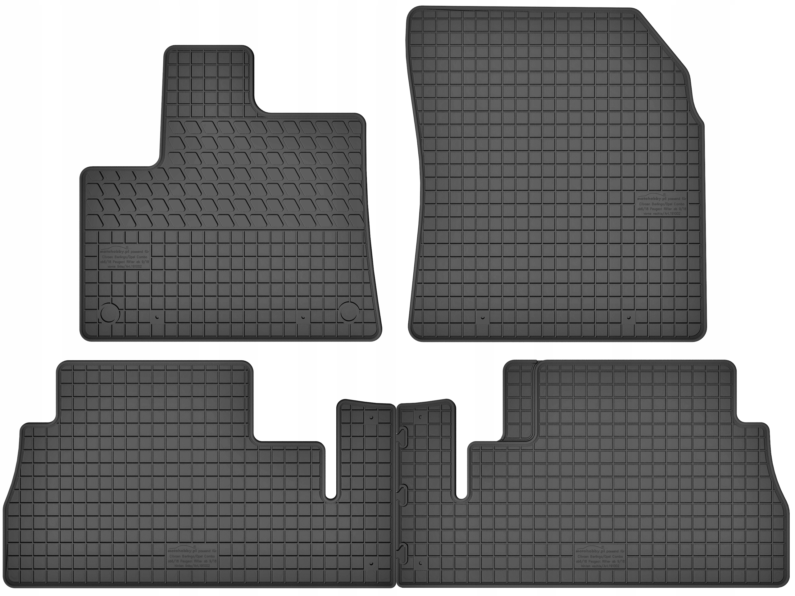 Gumové rohože určené pre Citroen Berlingo III Multispace (od 2018)