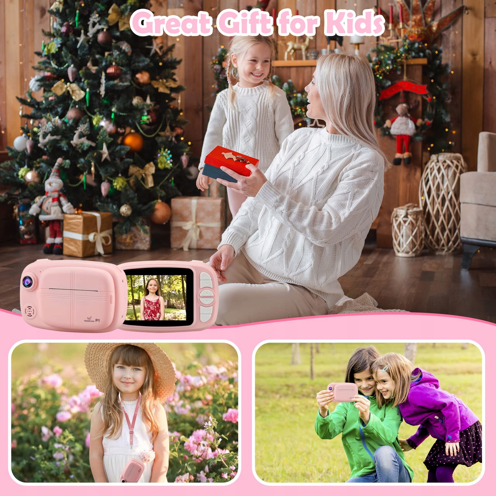 GLOBALCROWN Aparat Natychmiastowy Dla Dzieci Z Kartą 32GB I Papierem — miniatura 7