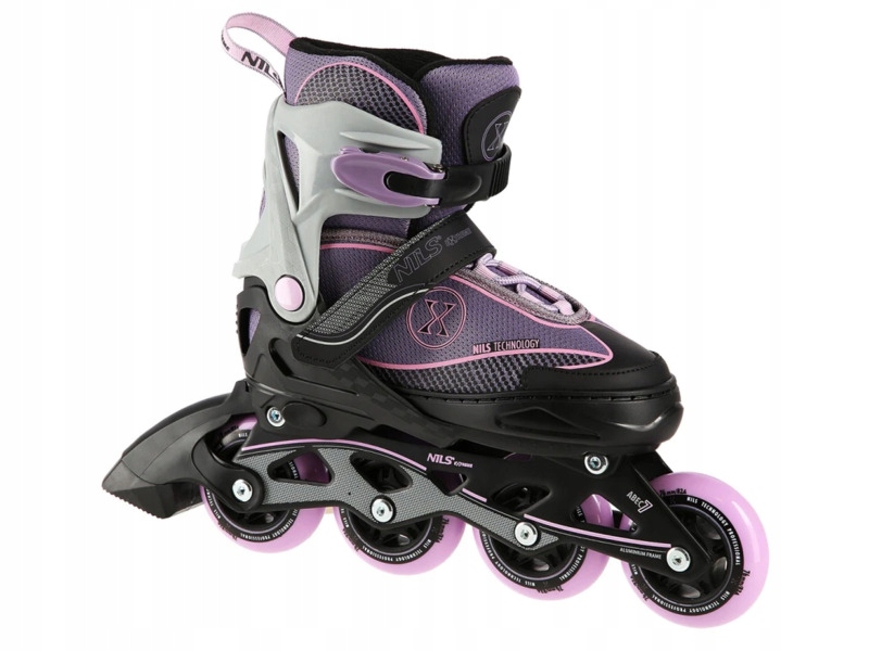 Łyżworolki Nils Extreme NA11008 (rozmiar 35-38) Szaro-fioletowy