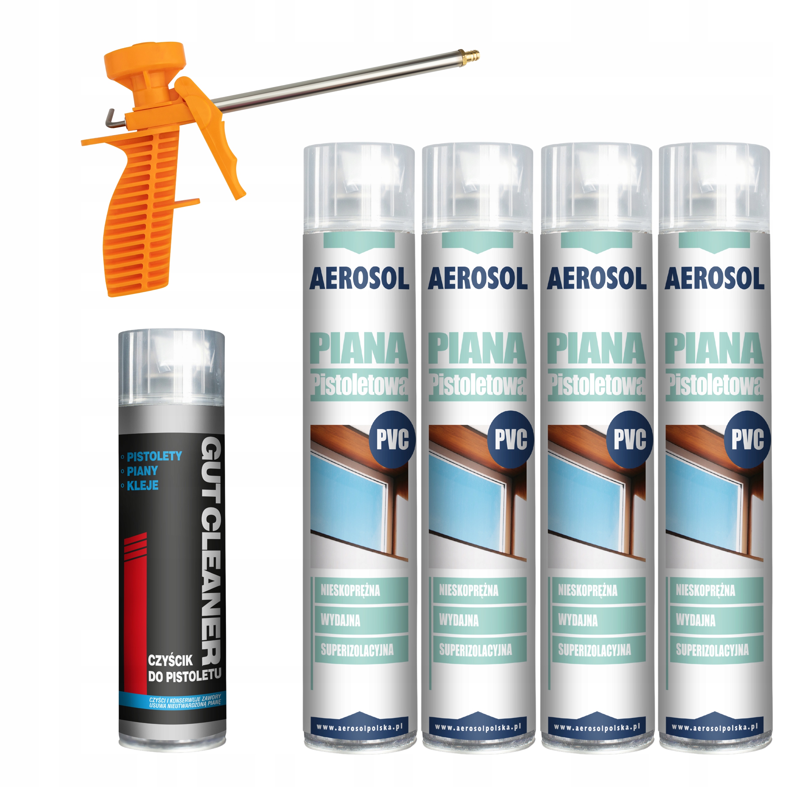 Nízkotlaká Pěna, Rychleschnoucí Čistič Sada Pistolí