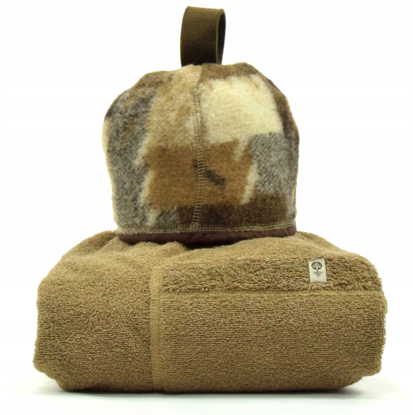 Pánský set do sauny, ručník, čepice