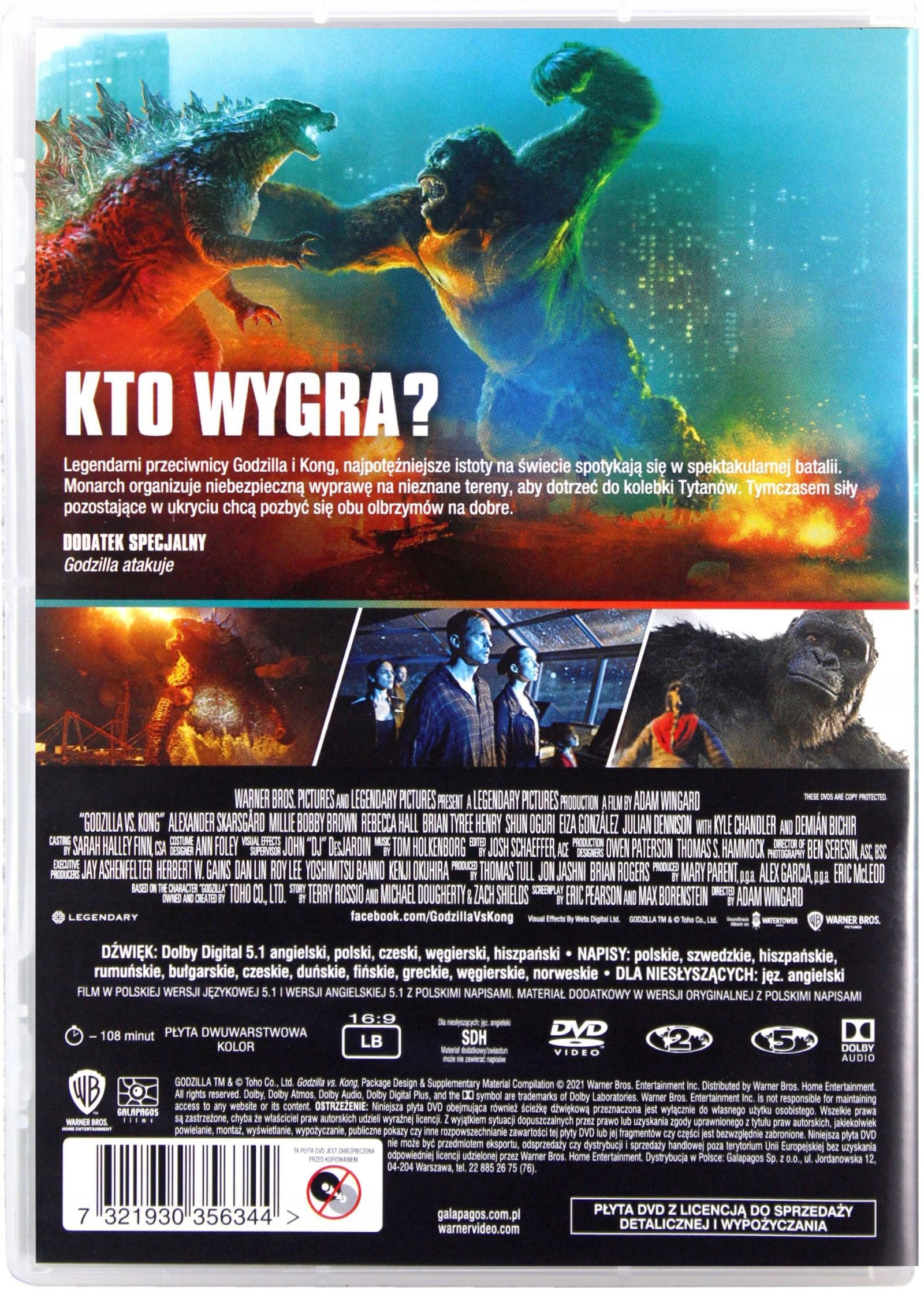 GODZILLA VS. KONG (DVD) Stan opakowania oryginalne