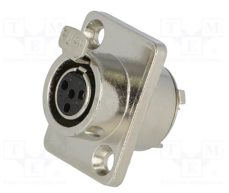 GNIAZDO XLR 4PIN DO OBUDOWY / 0248