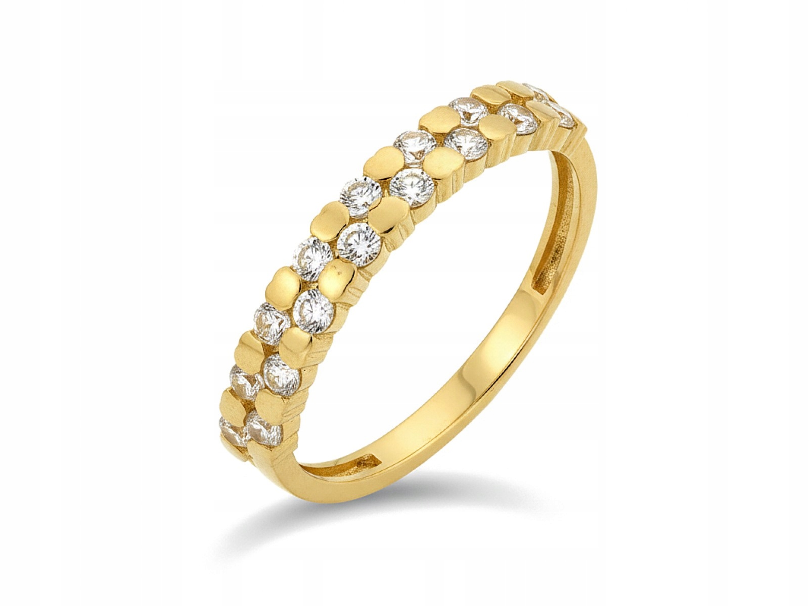 Prstýnek 585 Srdíčka s bílými zirkony 13r Srdce 1,64g