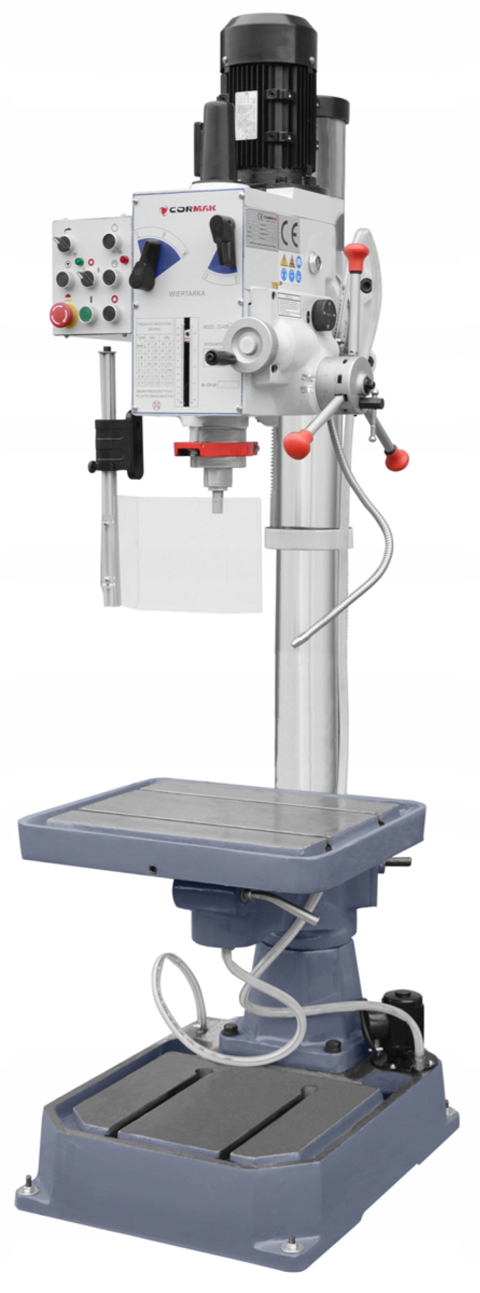 KOLUMNOWA WIERTARKA GWINTOWANIE AUTOPOSUW + ZESTAW OPRAWEK DO GWINTOWANIA Marka Cormak