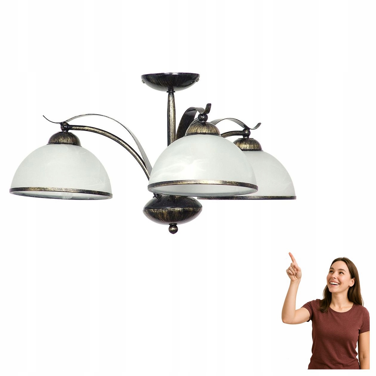 3-ramenná stropná lampa Korfu 4037 Luminex