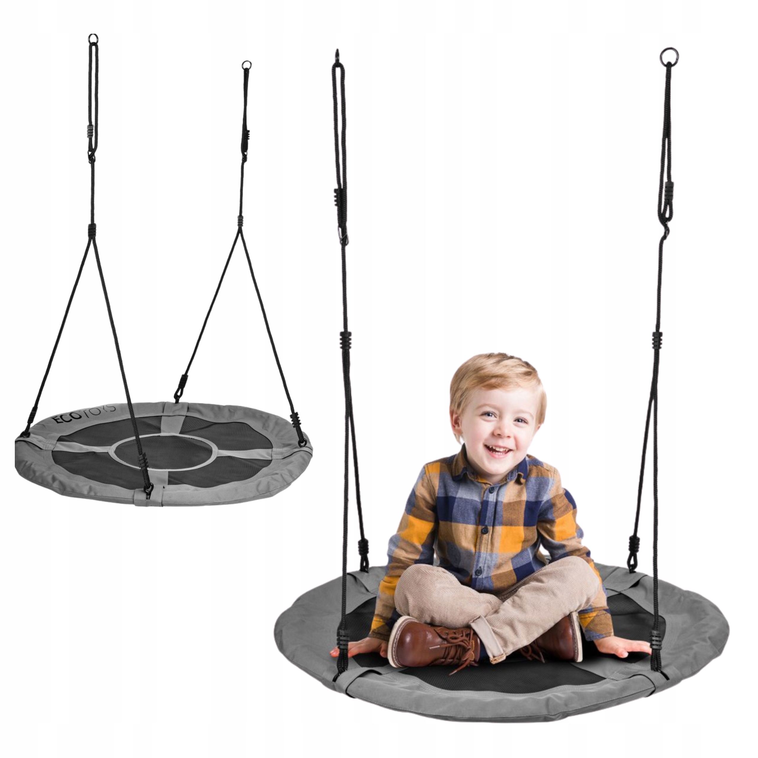 Houpačka Čapí hnízdo 100 cm Šedá pro děti Zahrada Terasa Dětské Hřiště