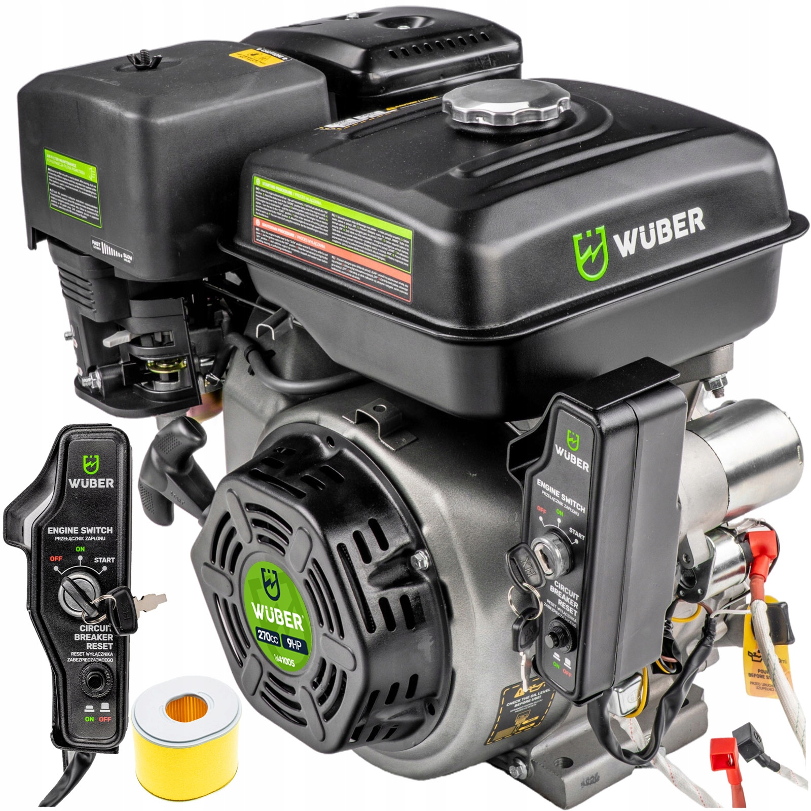 Výkonný Benzínový Spalovací Motor Pro Zhutňovač Ohv 270 cm3 9 Km Hřídel 25,4 mm