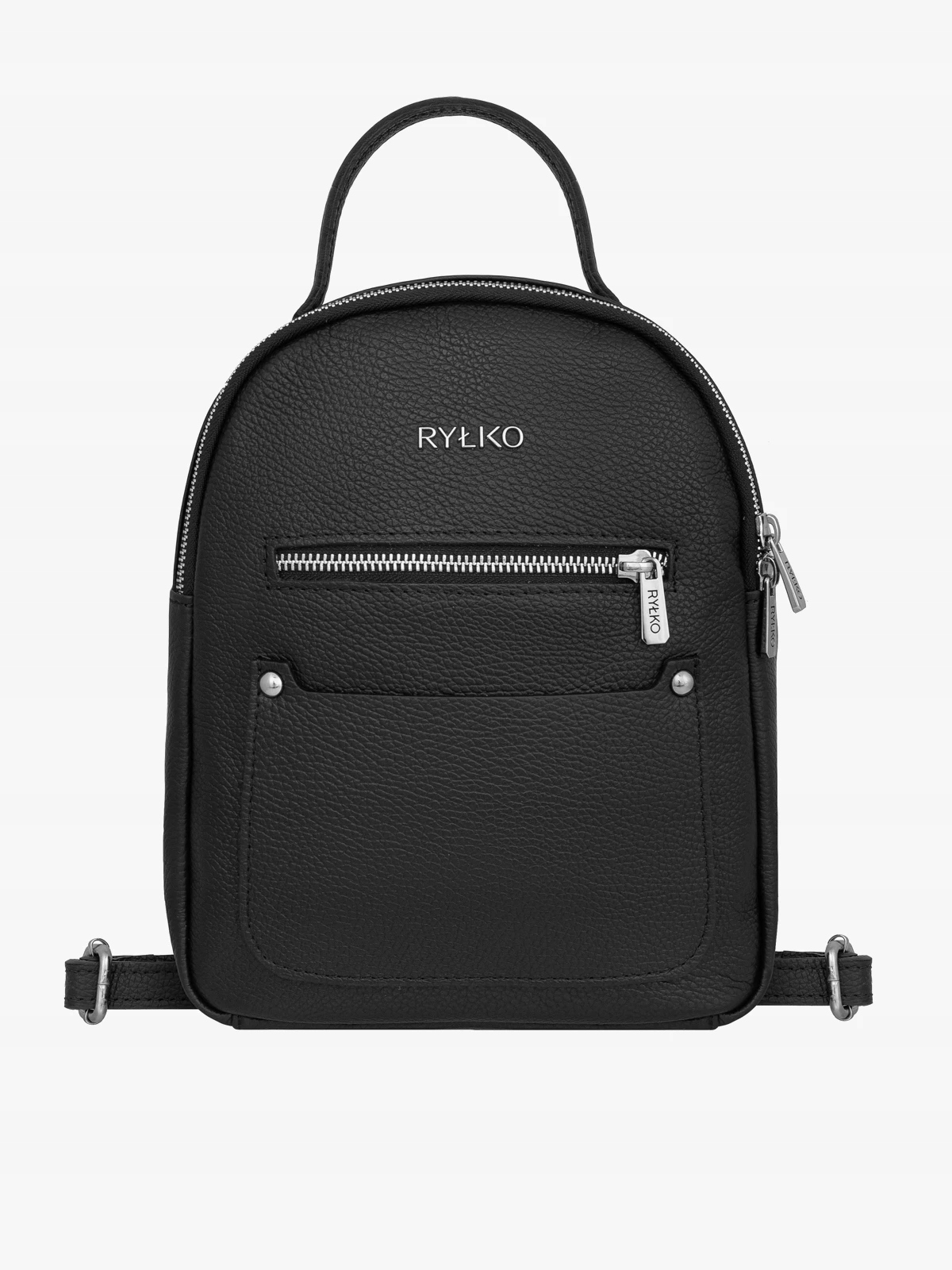 Ryłko R40924TB _UV6 Černý batoh z lícové kůže Kochland