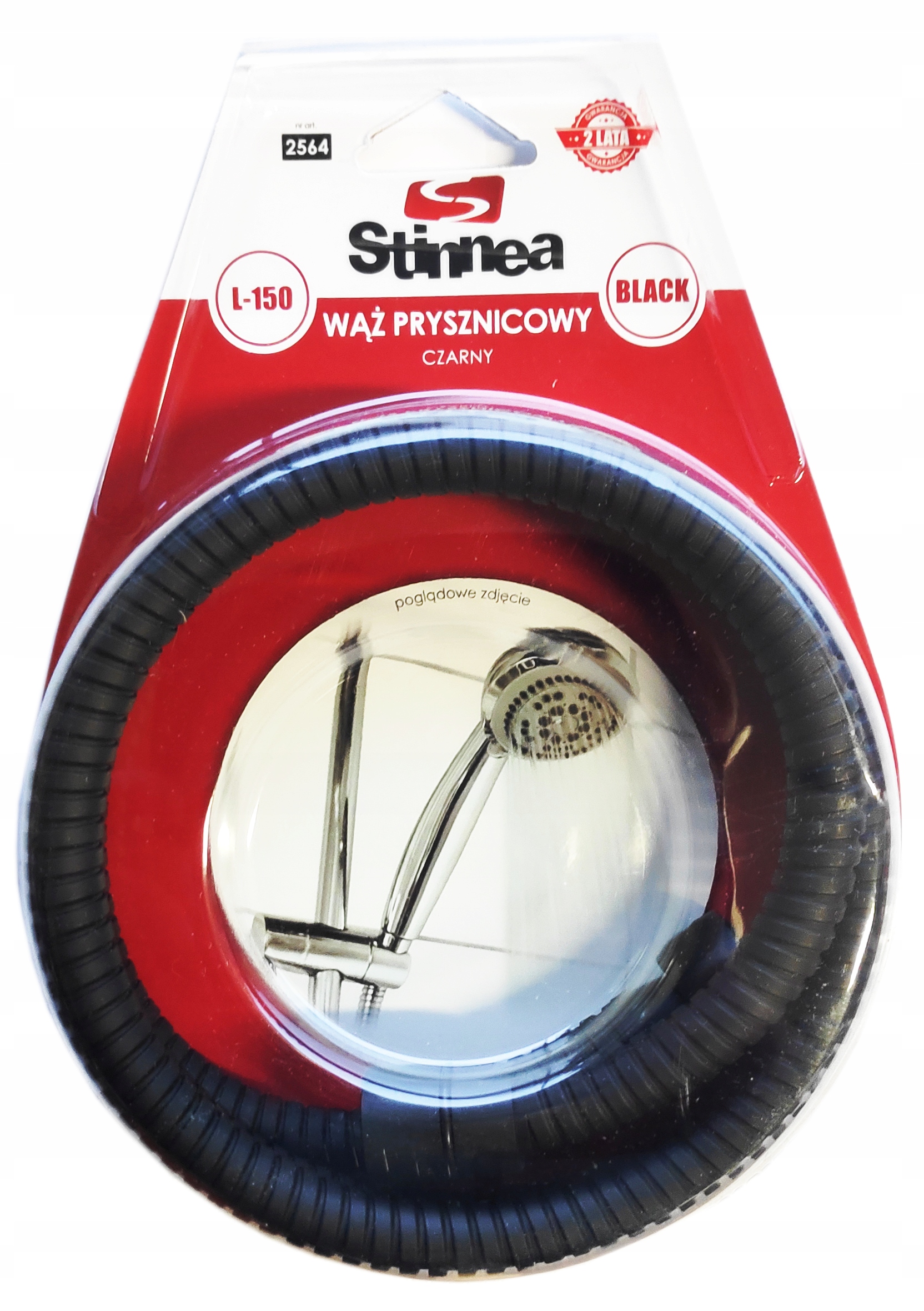 WĄŻ PRYSZNICOWY CZARNY 150 CM