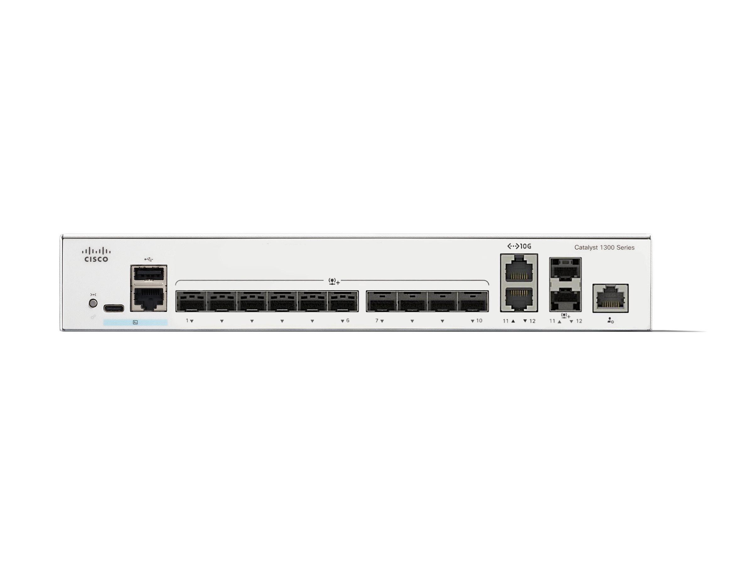 Cisco Catalyst 1300 12-Port Switch 10 x 10GE Sfp+ 2 x 10GE Shared Uplinks