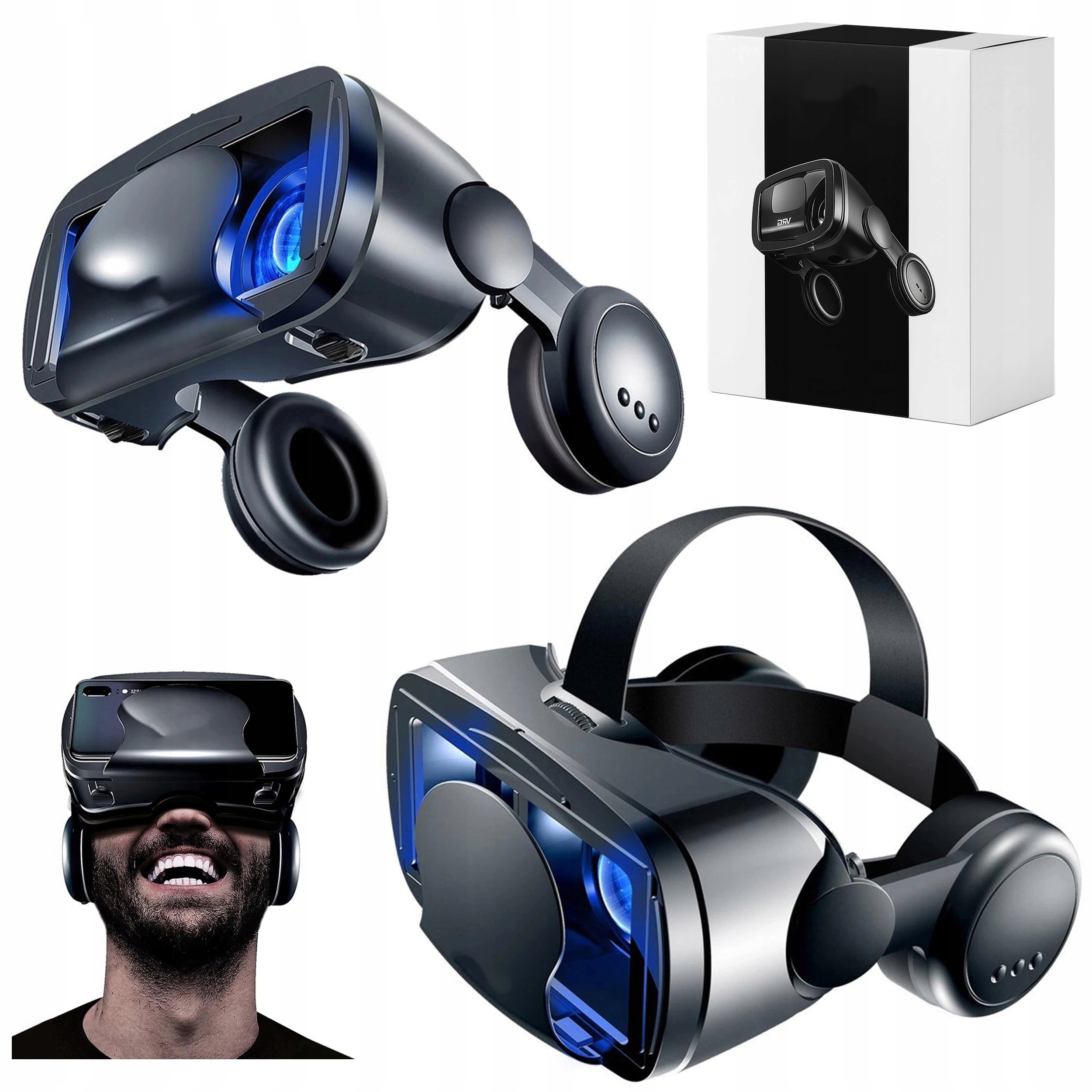 Okulary Vr do wirtualnej rzeczywistości gogle 3D z słuchawkami do Vrgpro