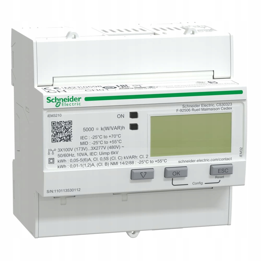 Licznik A9MEM3210 energii elektrycznej 1/3 fazy 5A przekładniki EM3210 Ct