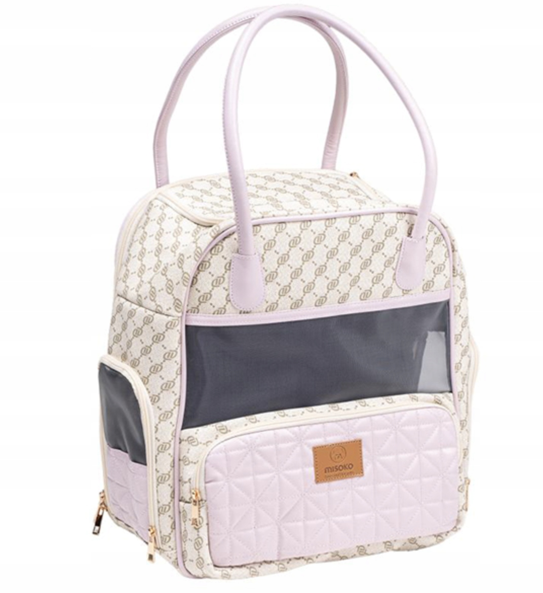 Levně Misoko Přepravka Batoh pro psy a kočky 36,5x24x39 Cm barva bílá