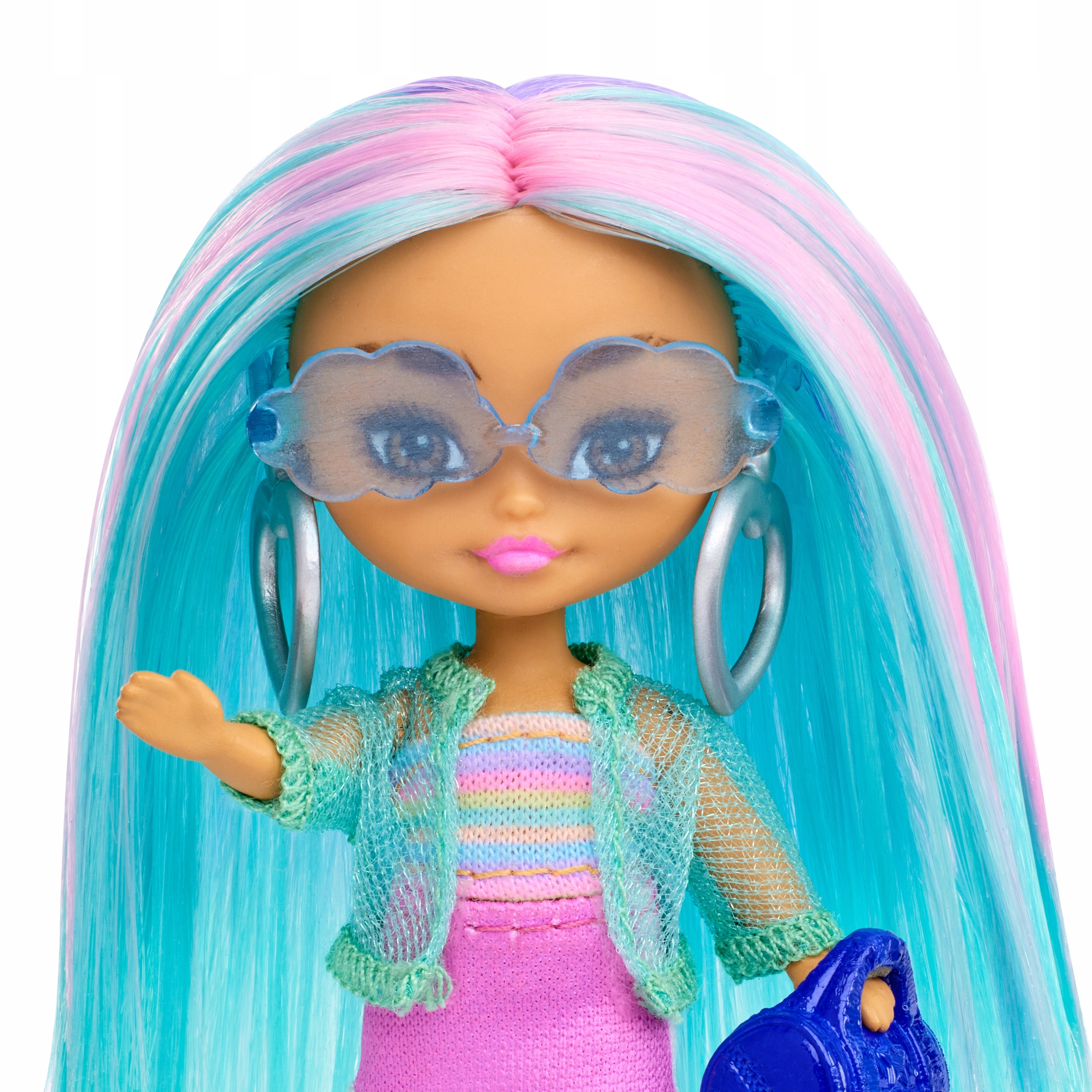 Кукла Барби EXTRA MINI MINIS радужные волосы Hln45 серия Extra