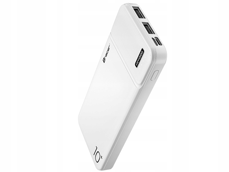 

Power Bank Tracer 10000 mAh 2A Usb-c Slim Biały