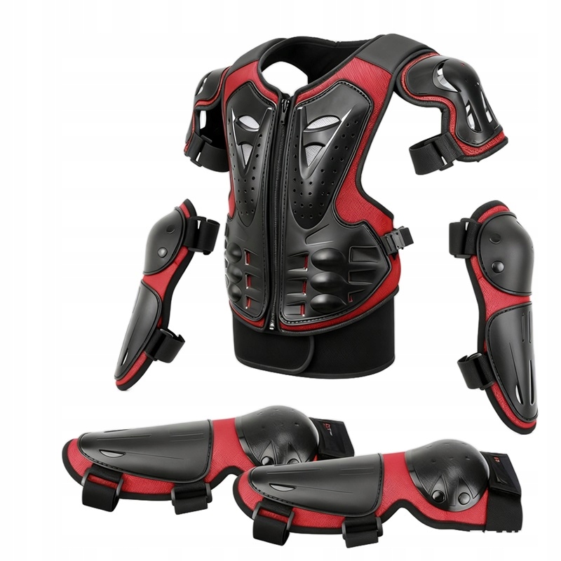 Ochranná zbroj pro děti 5-13 let Červená na kolo Skateboard Koloběžku