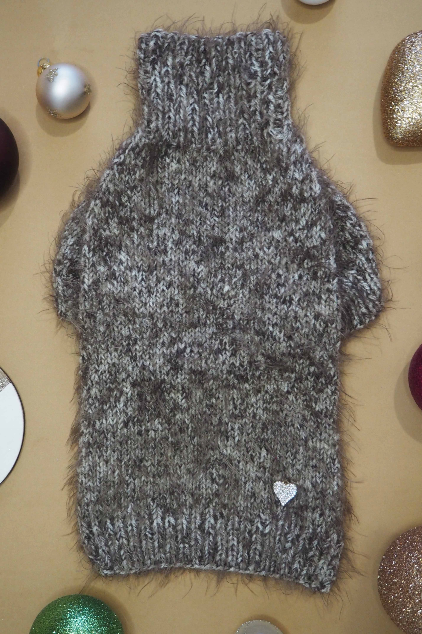 Měkký svetr pro malého psa handmade, zimní oblečení york, vánoční, velikost S