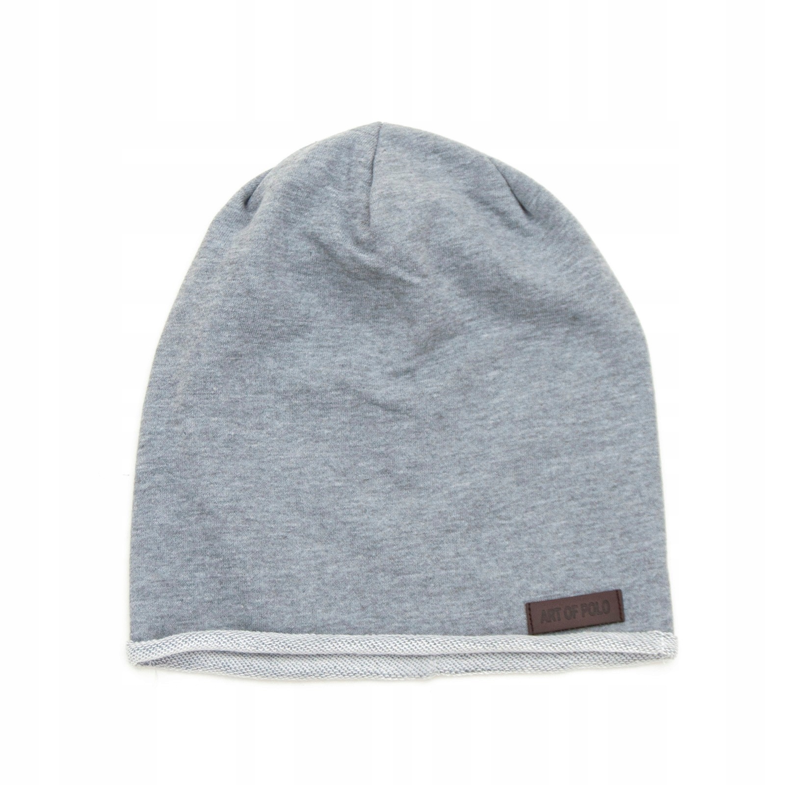 

Czapka Beanie Krasnal Bawełniana Szara