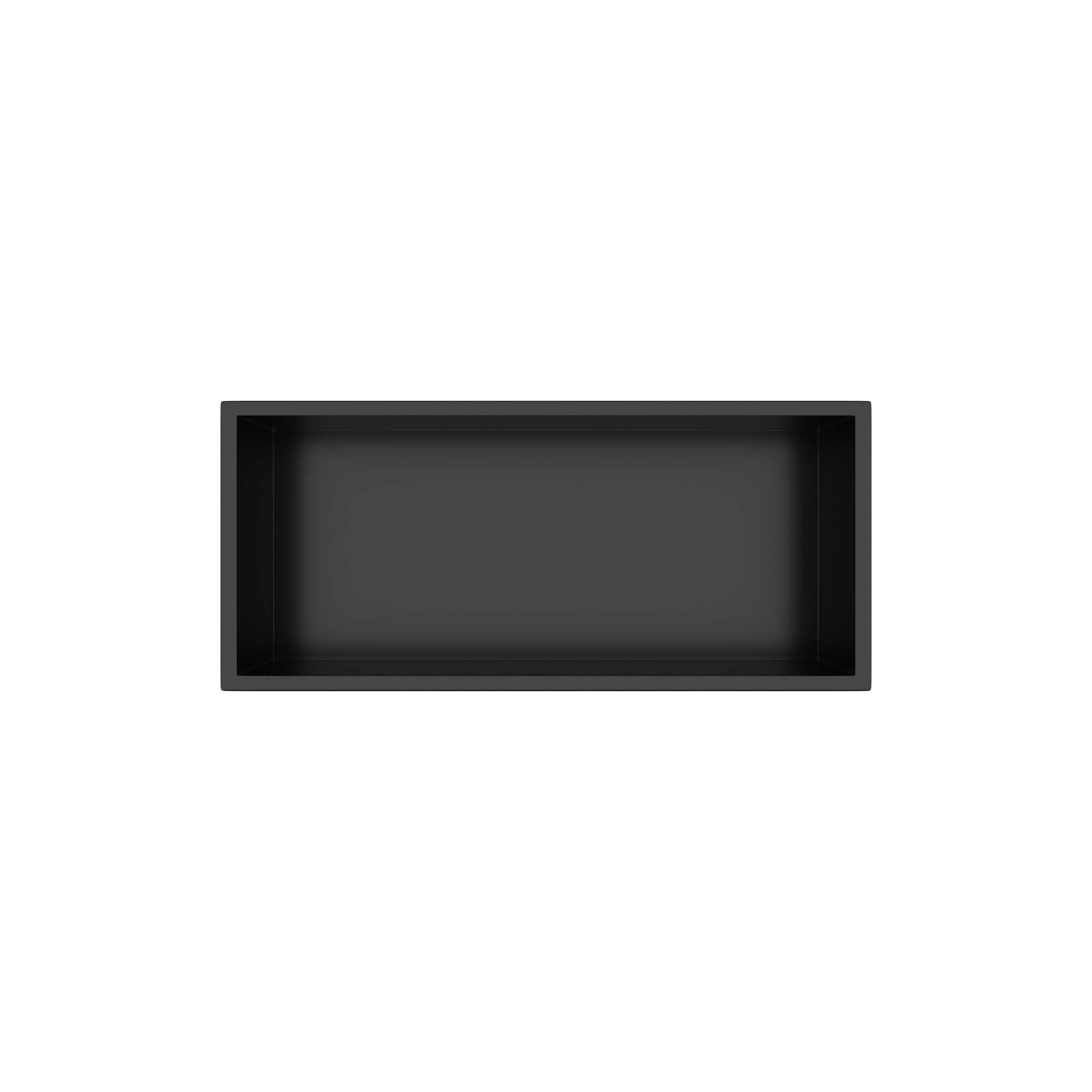 Balneo Kúpeľňová Vstavaná Polica 45x20x10 cm Čierna Nerezová Wall-box One