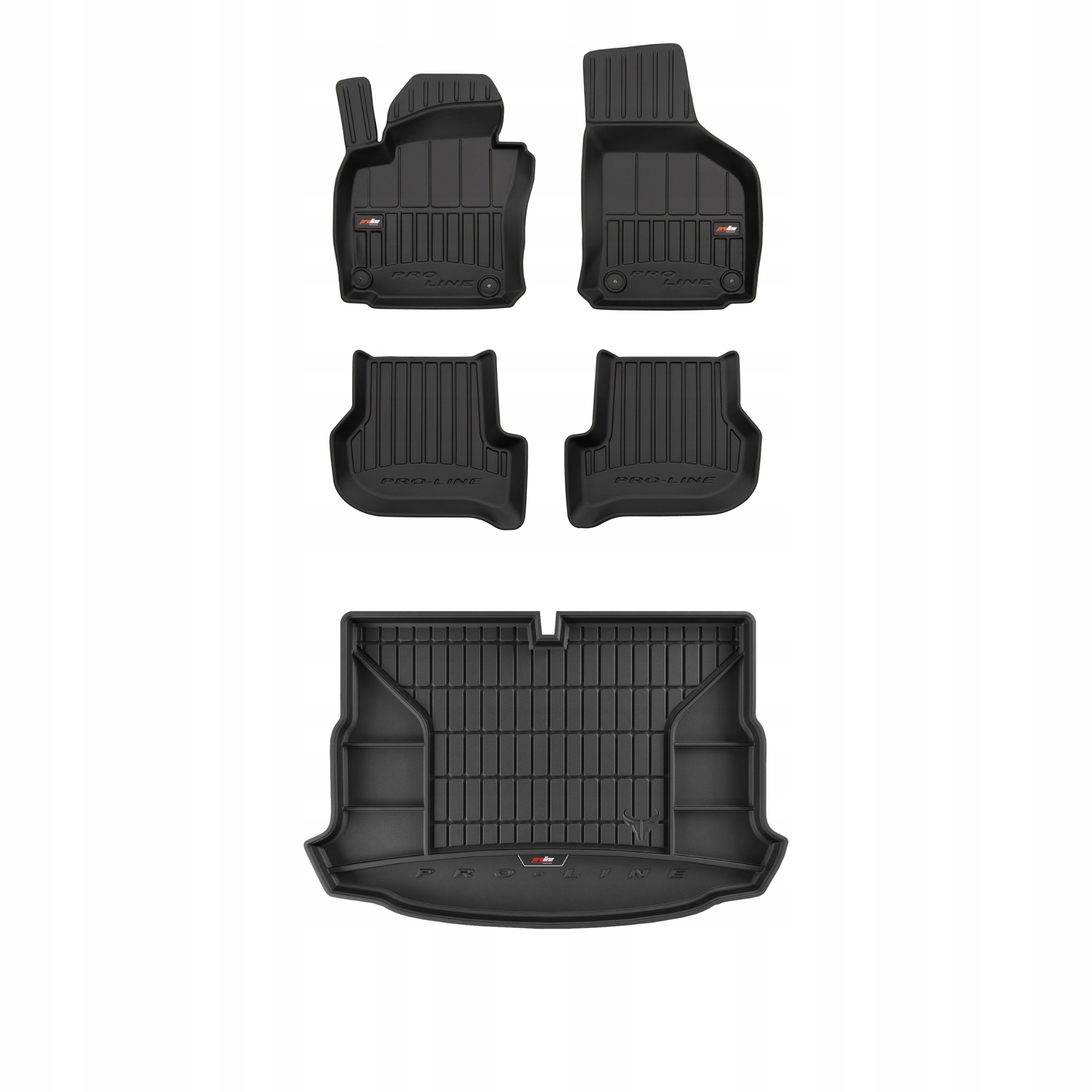 Frogum 3D Sada gumových koberců a rohože s logem pro Vw Scirocco III 2008-2017