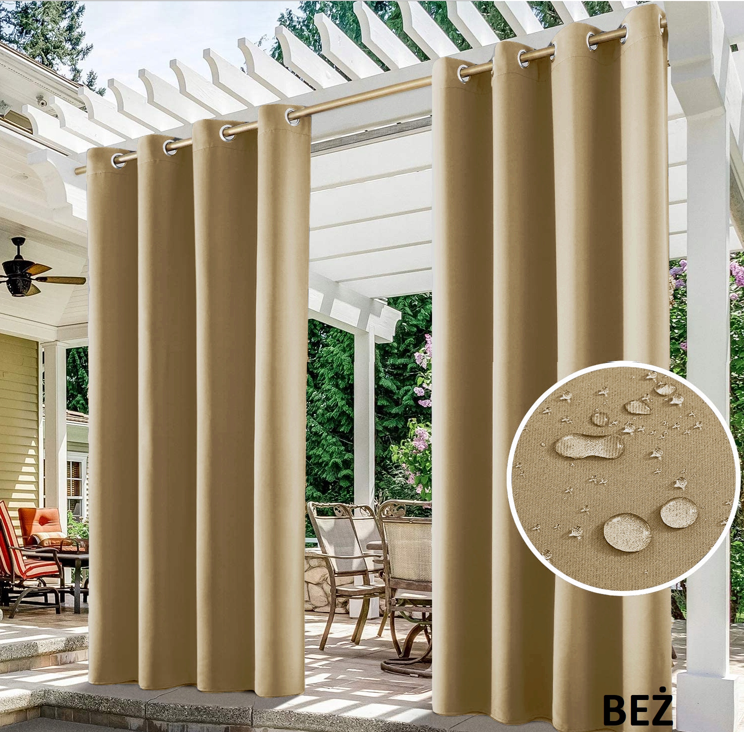 ZASŁONY OGRODOWE 155x220 DO ALTANY TARASU OGRODU Producent inna