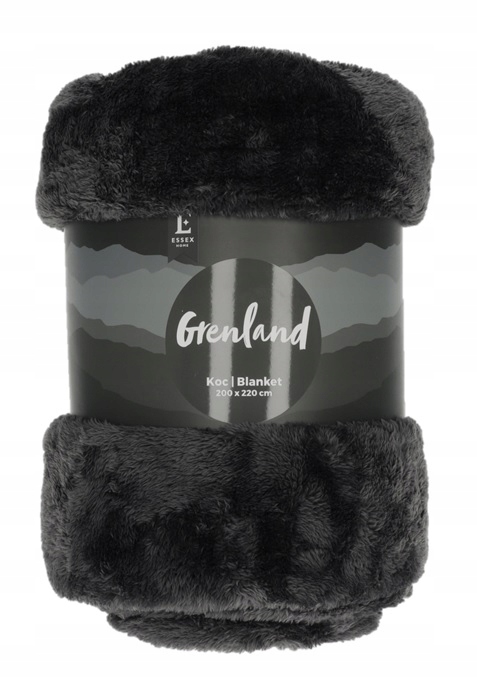 Elegantní Deka Přehoz Pled Grenland 200x220 Kožešina Tmavě Šedá Grafit