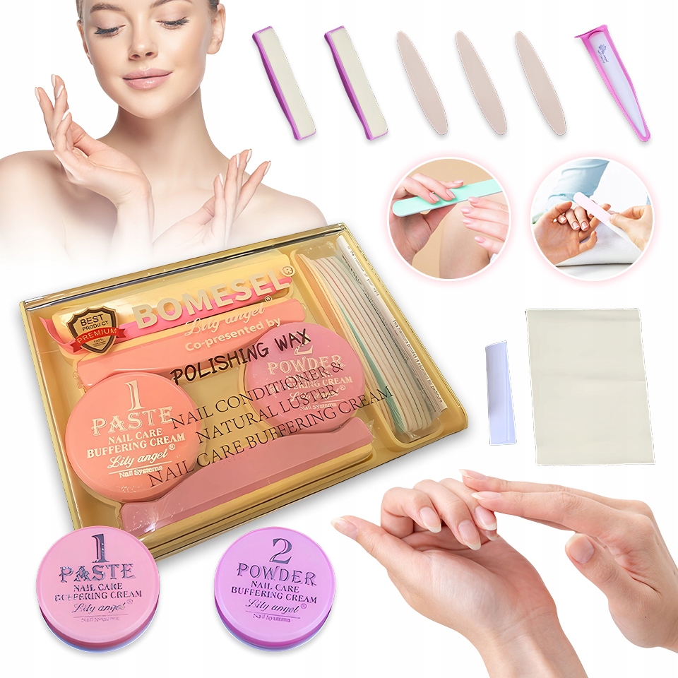 Lily Angel Shine sada na japonskou manikúru pro posílení nehtů