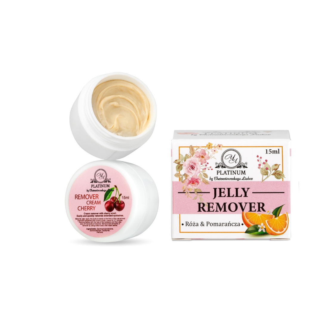 Odličovač pleti " Višeň " Odličovací želé "Růže Pomeranč " Platinum sada 2x15ml