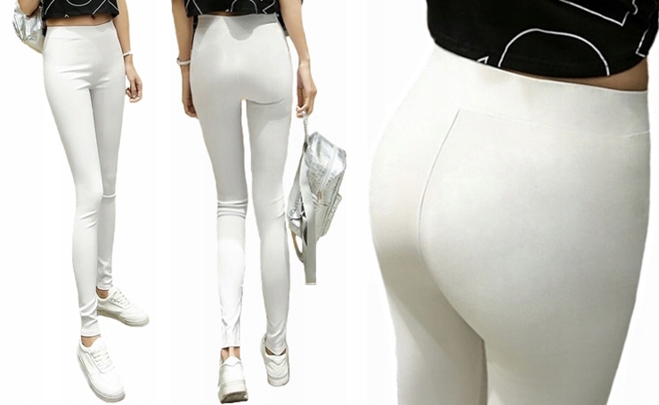 

Białe modelując Legginsy Polska Push Up Bawełna 46