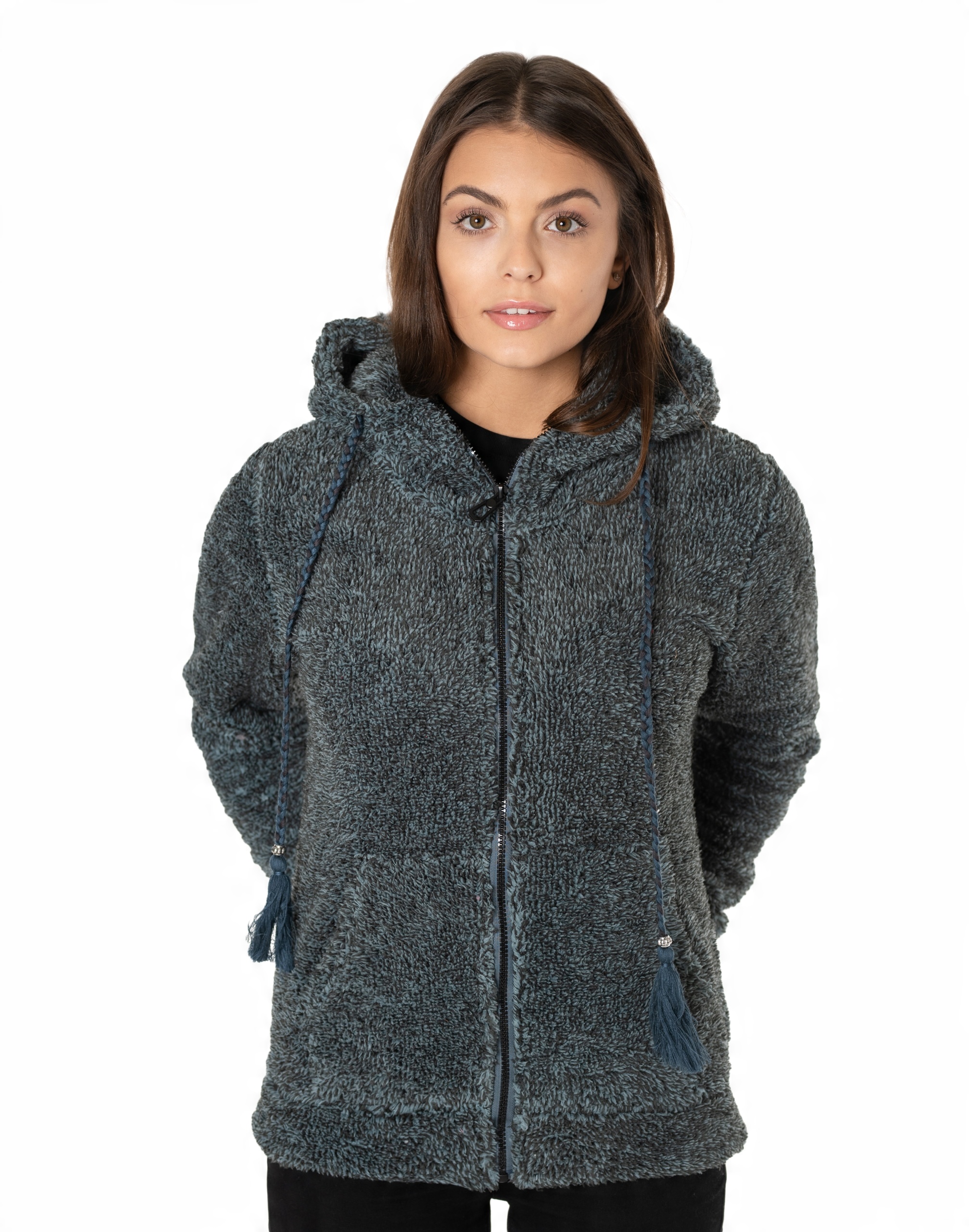 

Ciepła Bluza Damska Futerkowa Bawełniana 16610-2 M