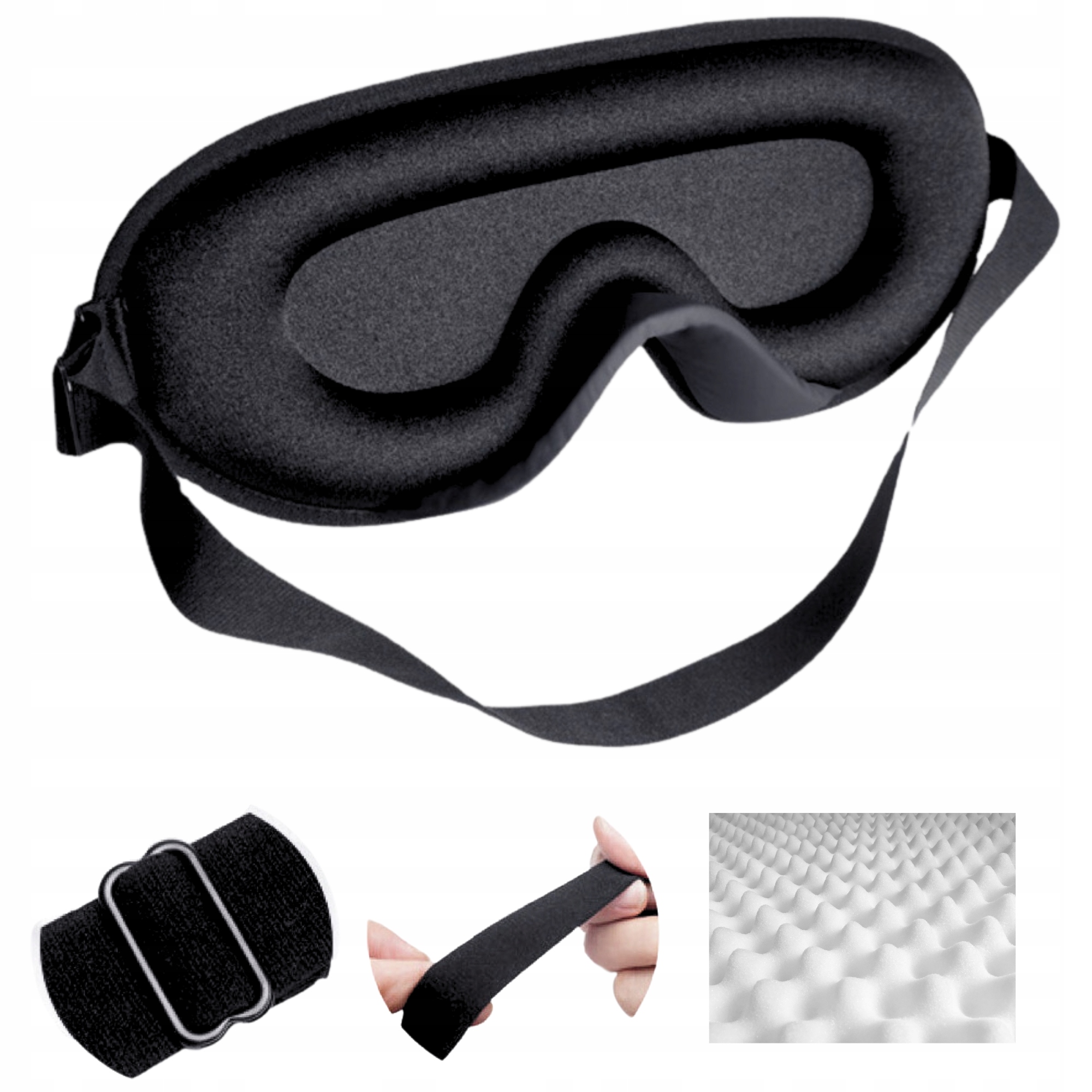 OPASKA MASKA NA OCZY 3D DO SPANIA ZACIEMNIAJĄCA Z REGULACJĄ DAMSKA MĘSKA Kod producenta OPASKA MASKA NA OCZY 3D DO SPANIA