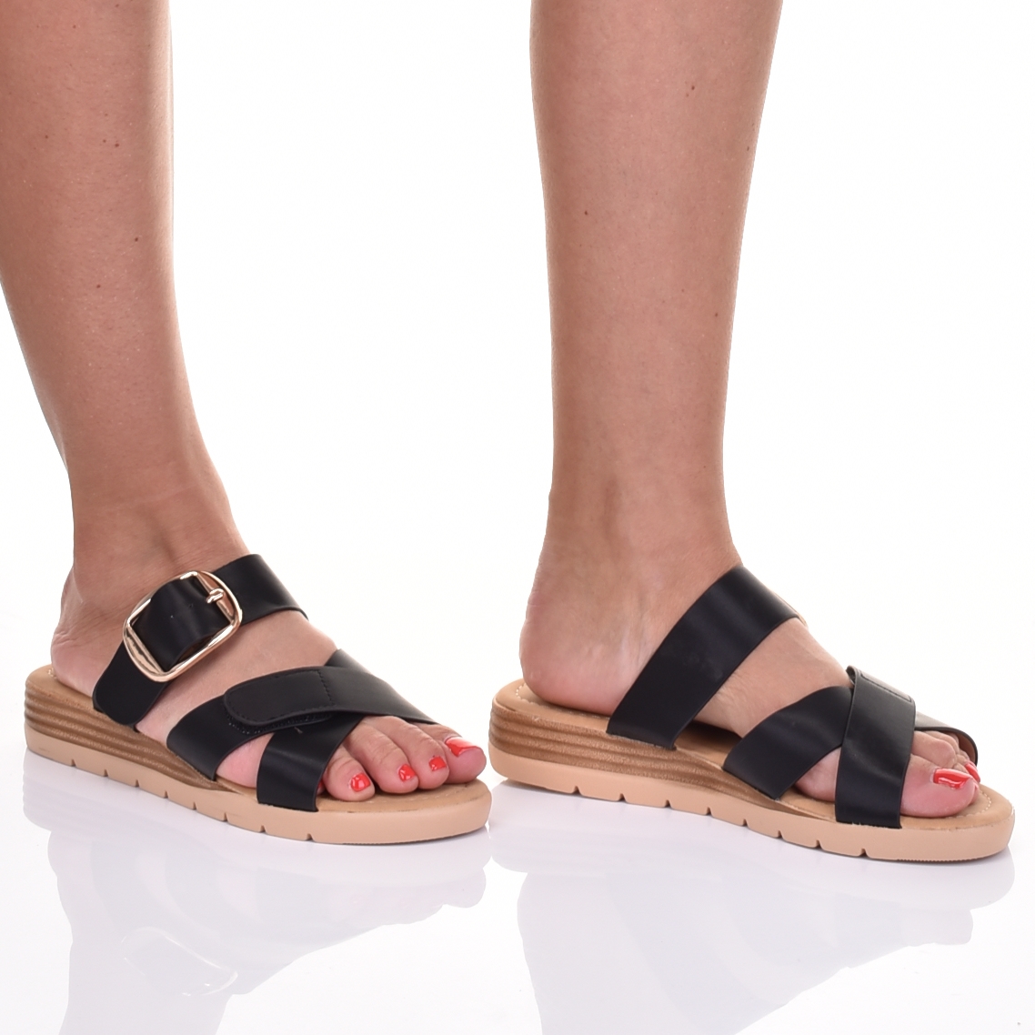 KLAPKI BUTY NA LATO WAKACJE DAMSKIE ELEGANCKIE SKÓRZANE Rozmiar 38