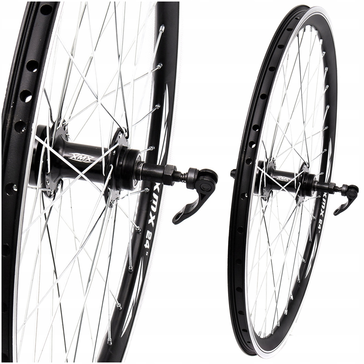 KOŁO ROWEROWE TYLNE WOLNOBIEG HAMULEC TARCZOWY OBRĘCZ STOŻEK 24"