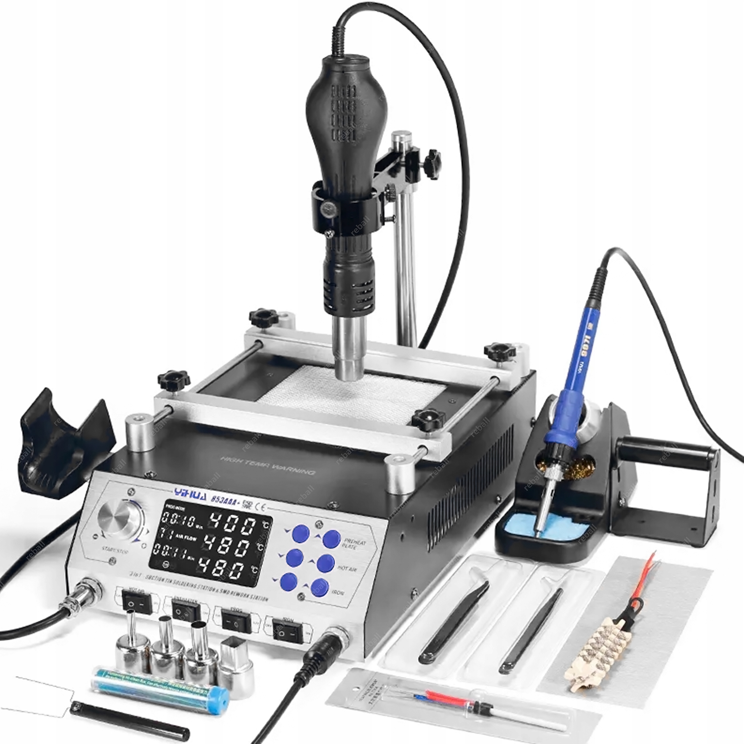Pájecí Stanice Bga Smd Preheater Hot Air Přesná Páječka 853AAA+