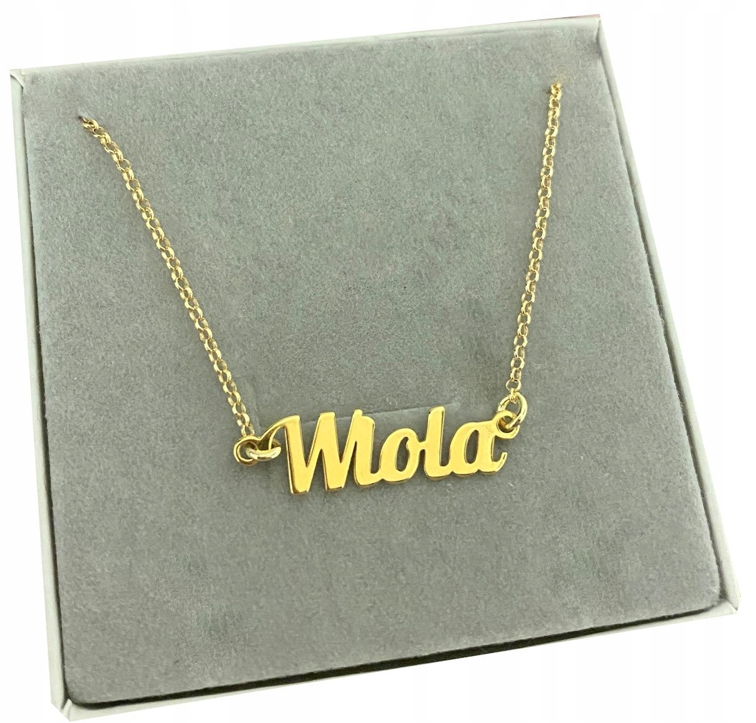 Zlatý náhrdelník s jménem Wiola stříbro 925